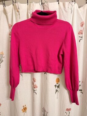 Aritzia Cropped Pink Turtleneck